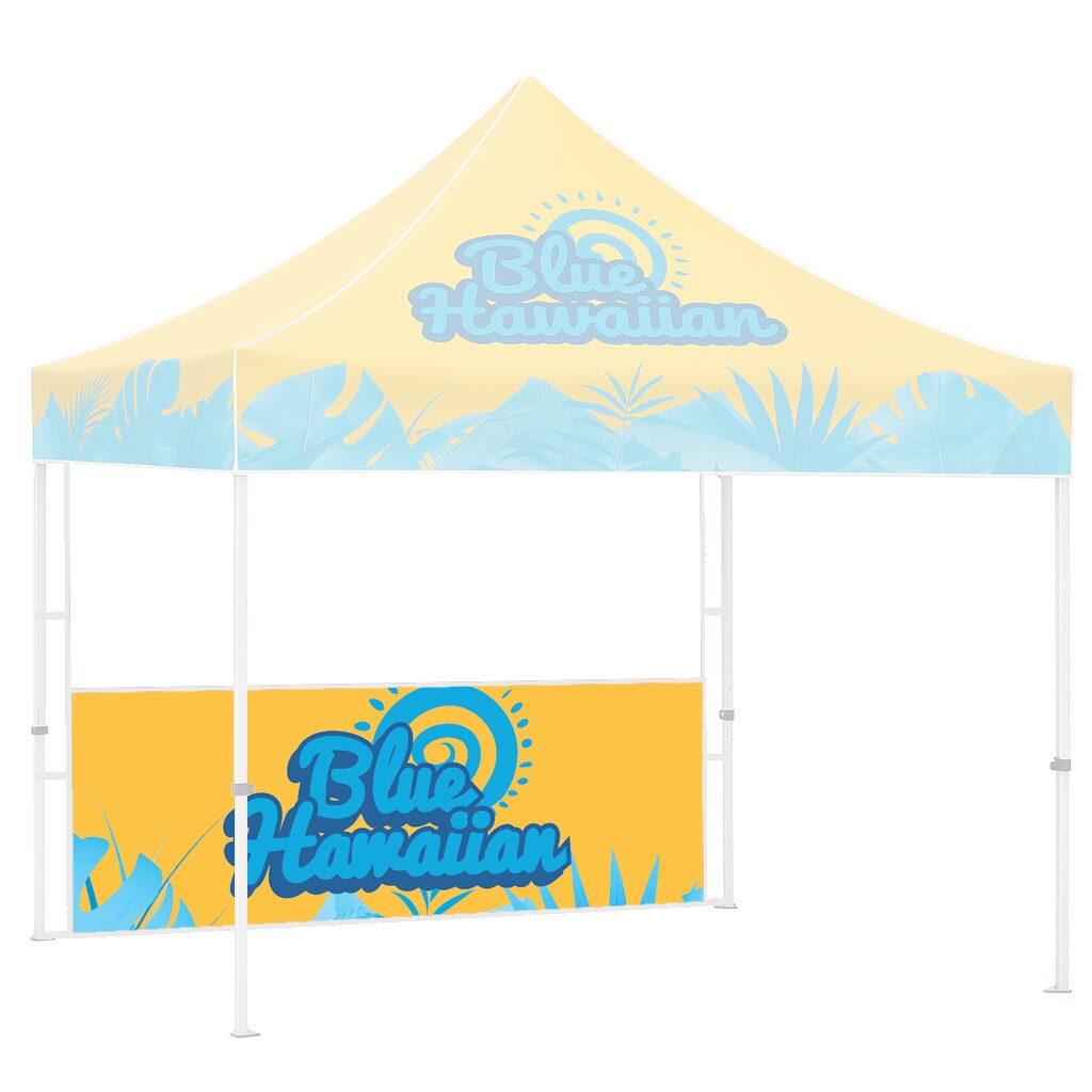 ONE CHOICE ® 10 ft. Tent Backwall with Window — Single Sided Graphic Package / White Trim Color